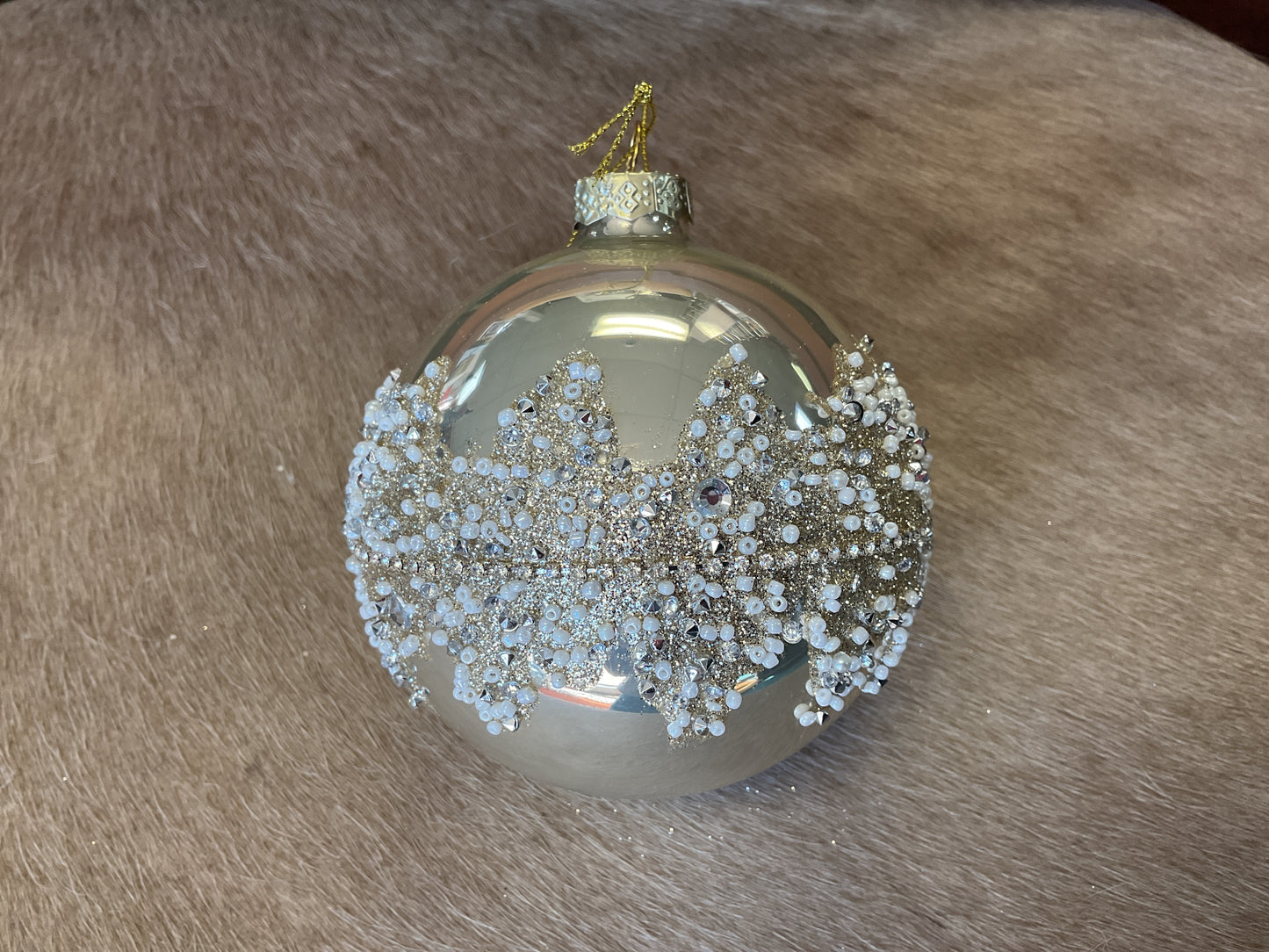 Glass Opulent Pearl Ornament