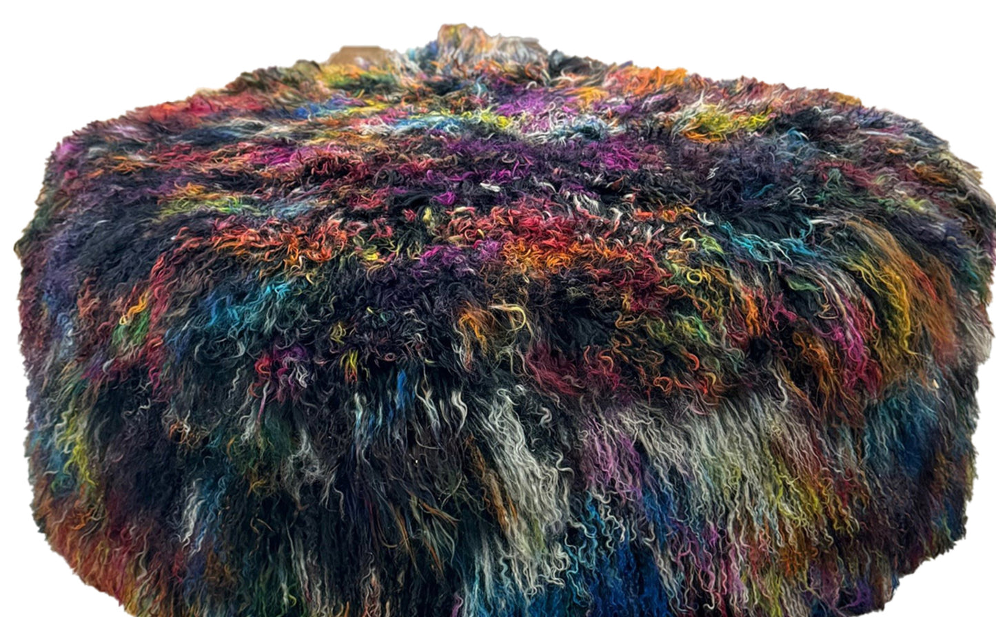 Tibetan Lamb Confetti Ottoman