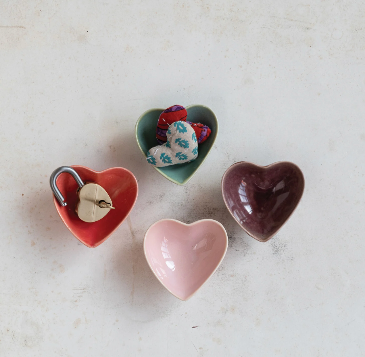 Stoneware Heart Dish