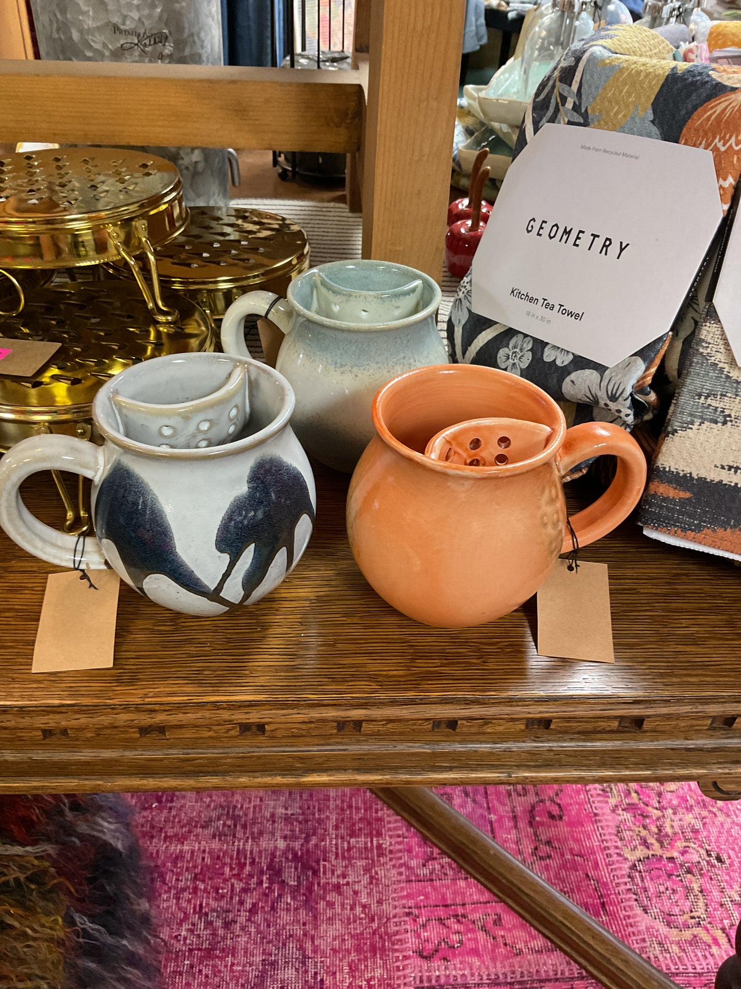 Stoneware Mug with Teabag Holder