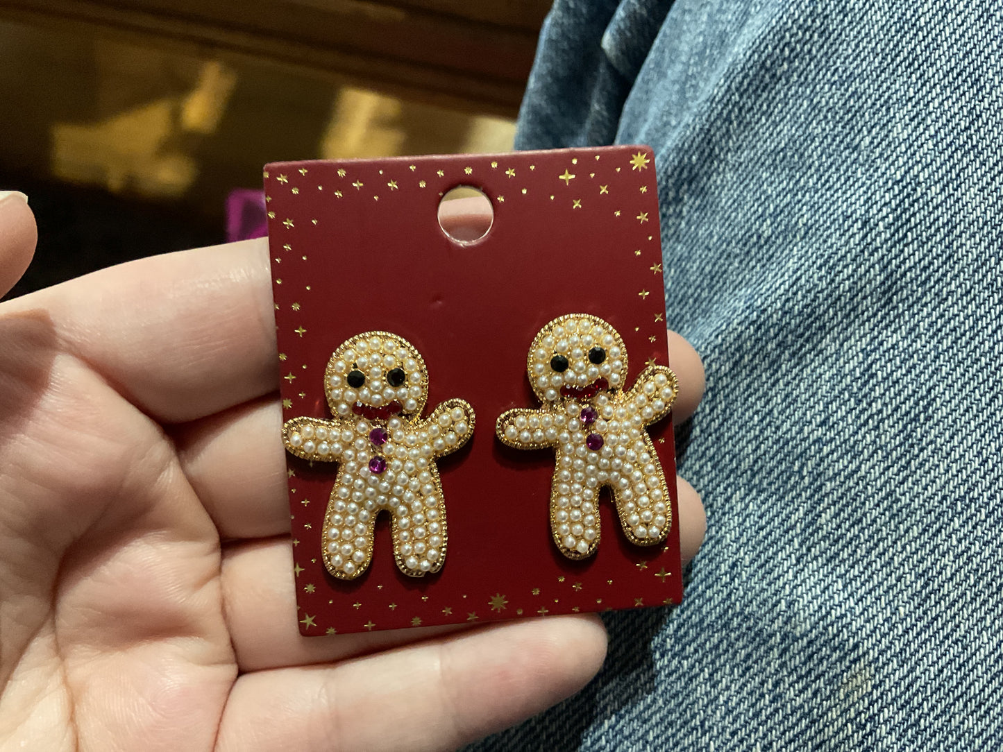 Gingerbread Man Earrings