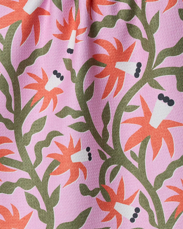 Graphic Flowers Tea Towel