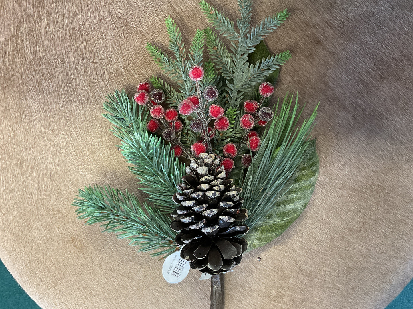 Mixed Iced Pine/Berry/Cone Pick