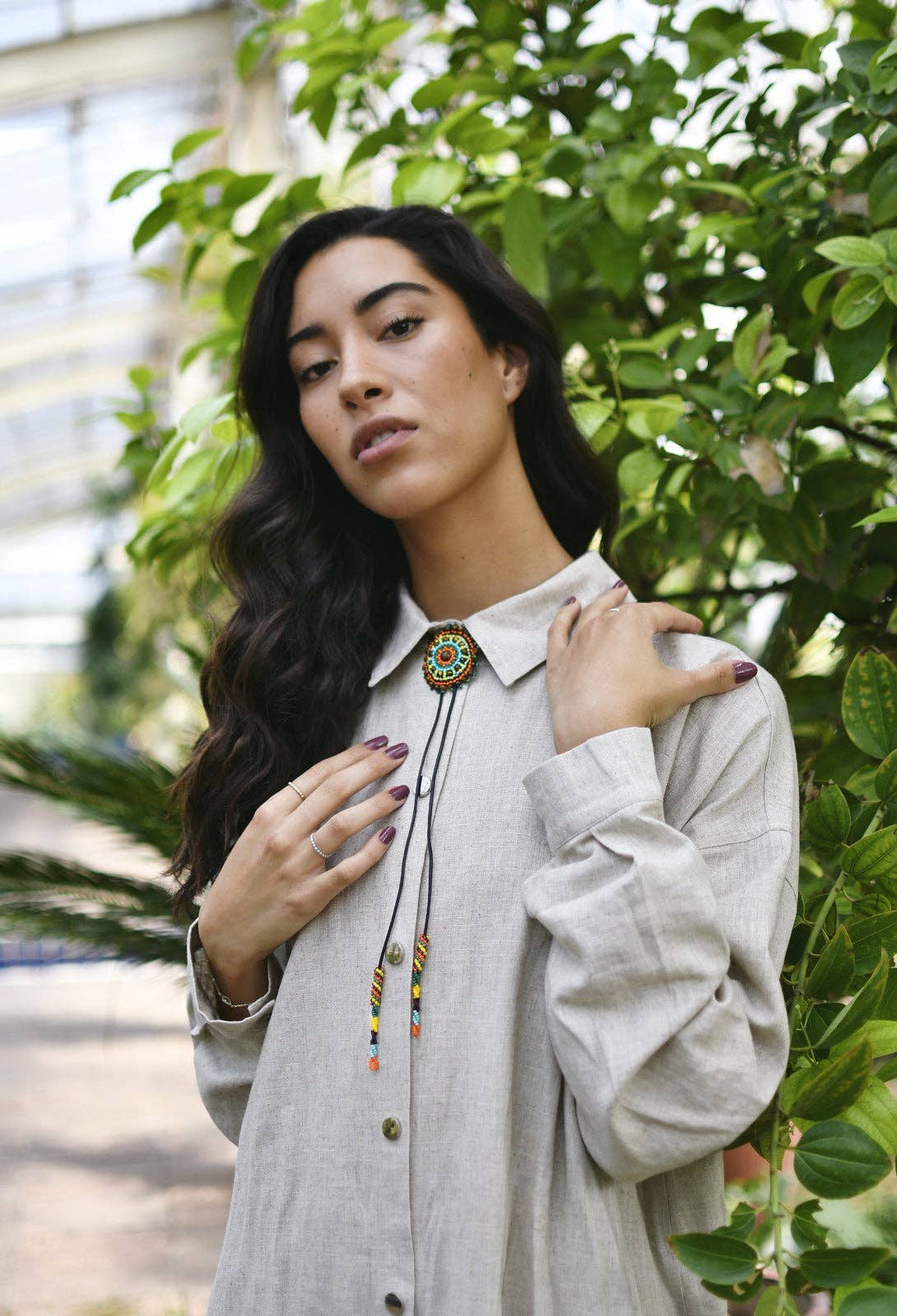 Cattle Kai - Native Beaded Bolo Tie