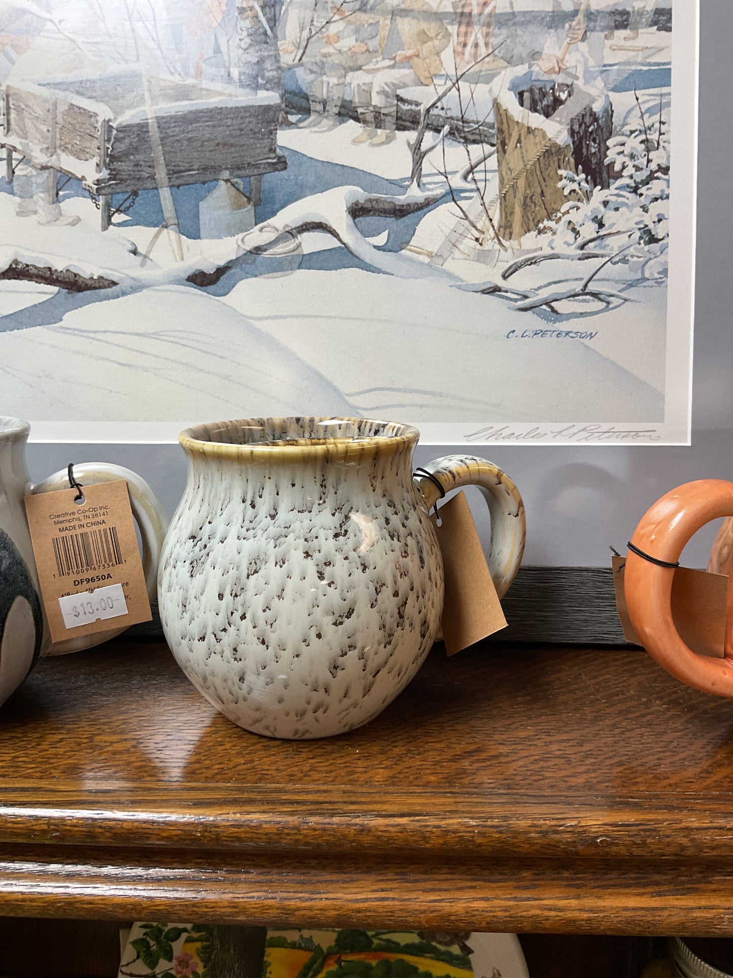 Stoneware Mug with Teabag Holder