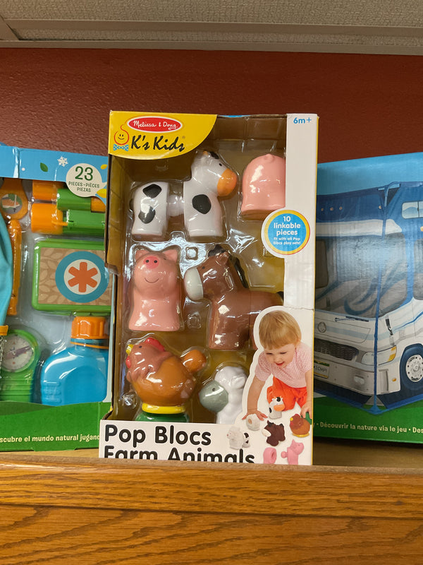 Pop Blocs Farm Animals Learning Toy