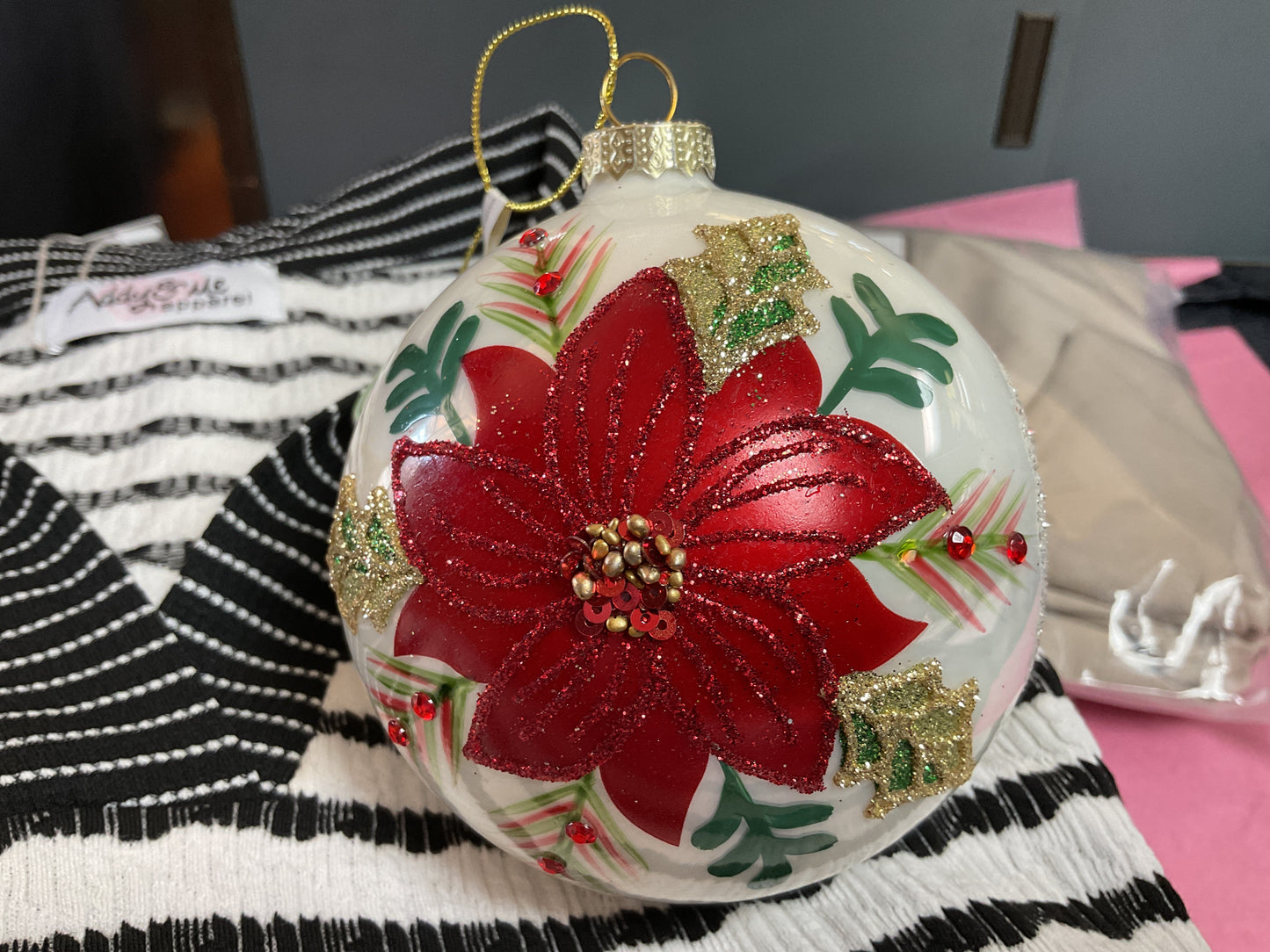 Retro Poinsettia Ball
