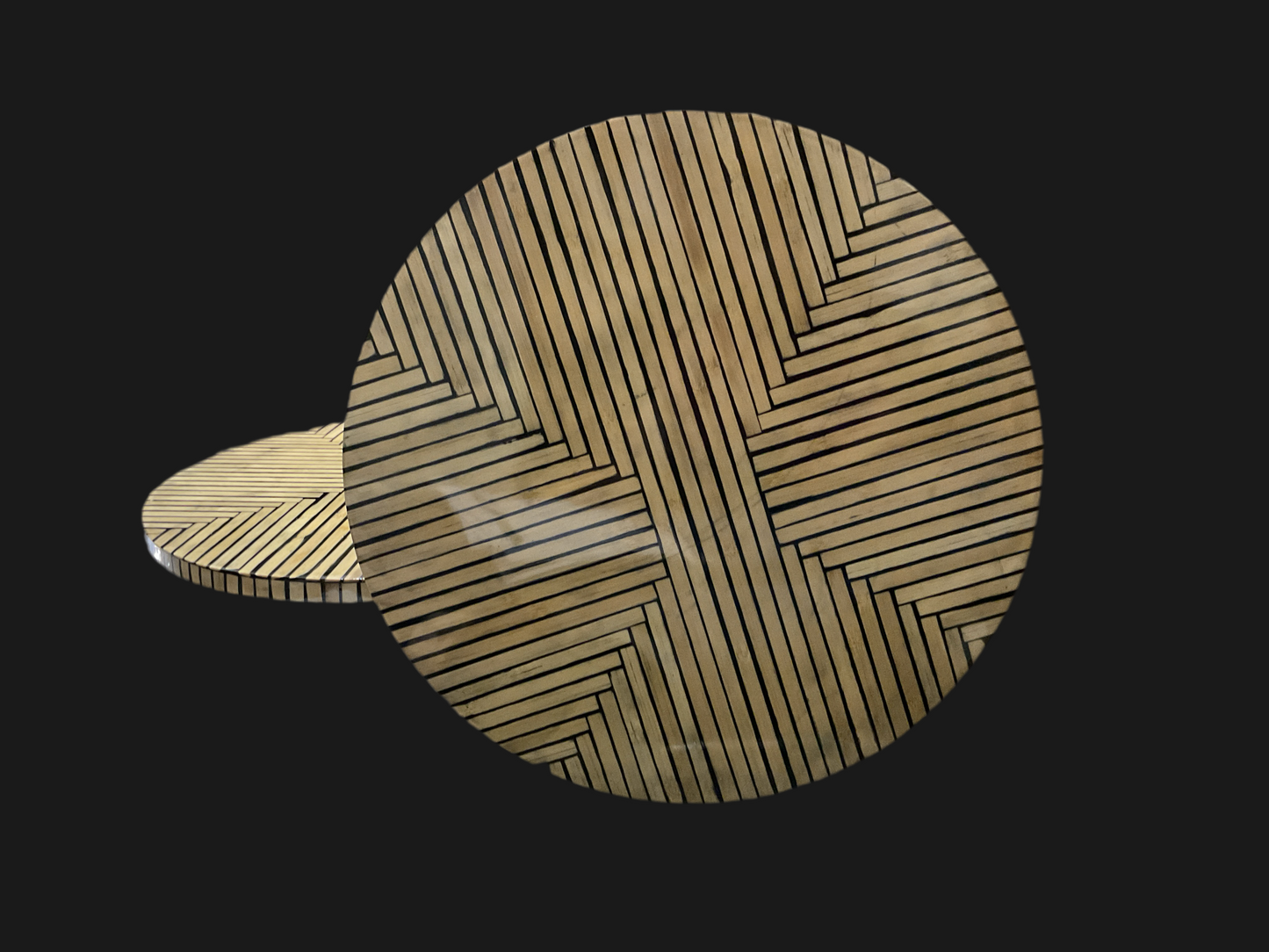 Bamboo Geometric Lazy Susan