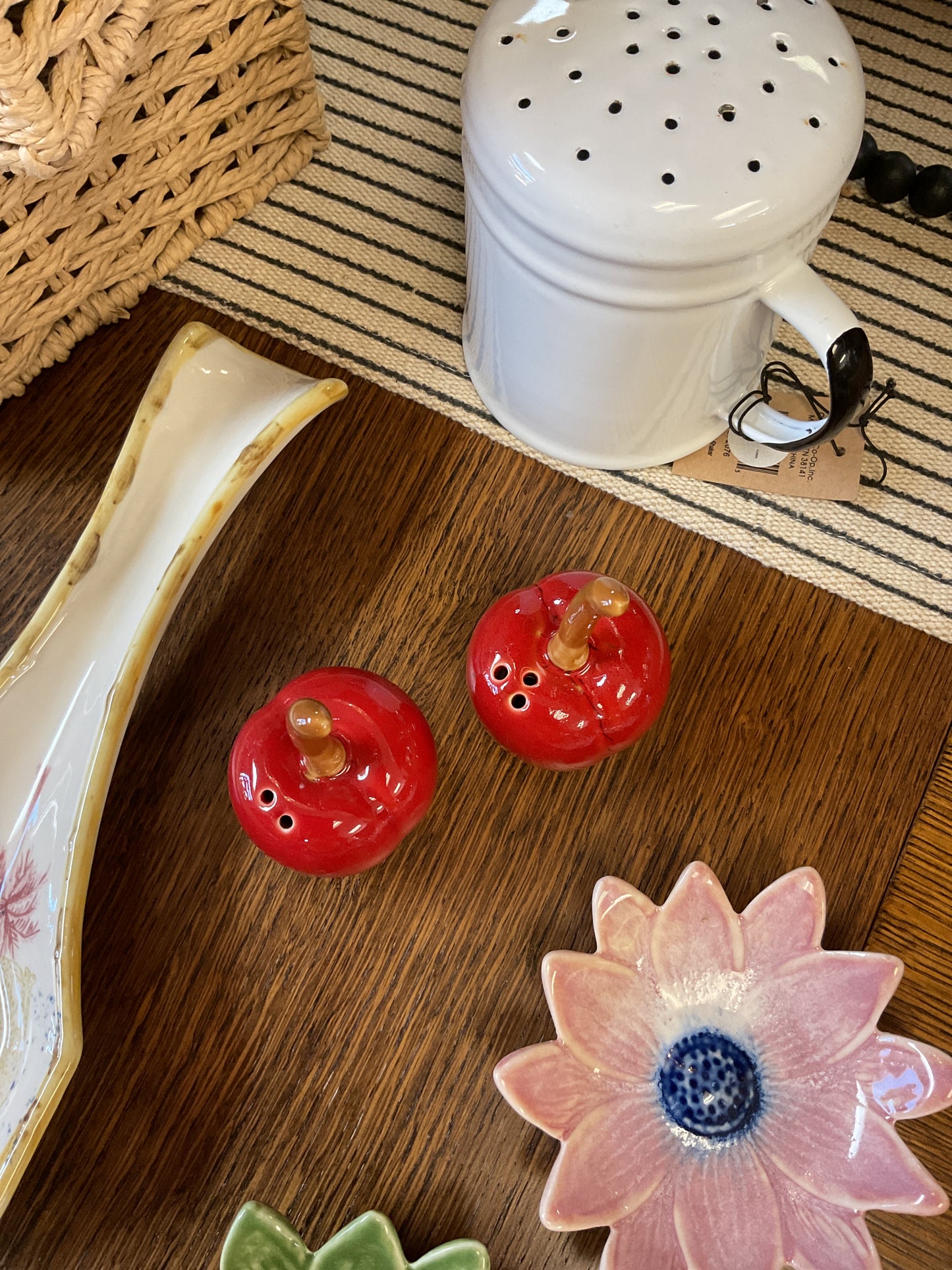 Stoneware Cherry Shakers Set