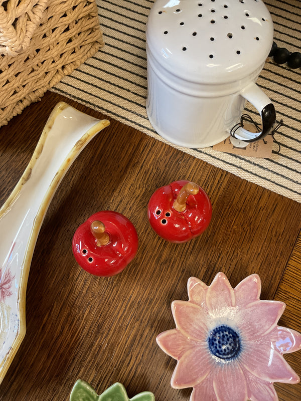 Stoneware Cherry Shakers Set