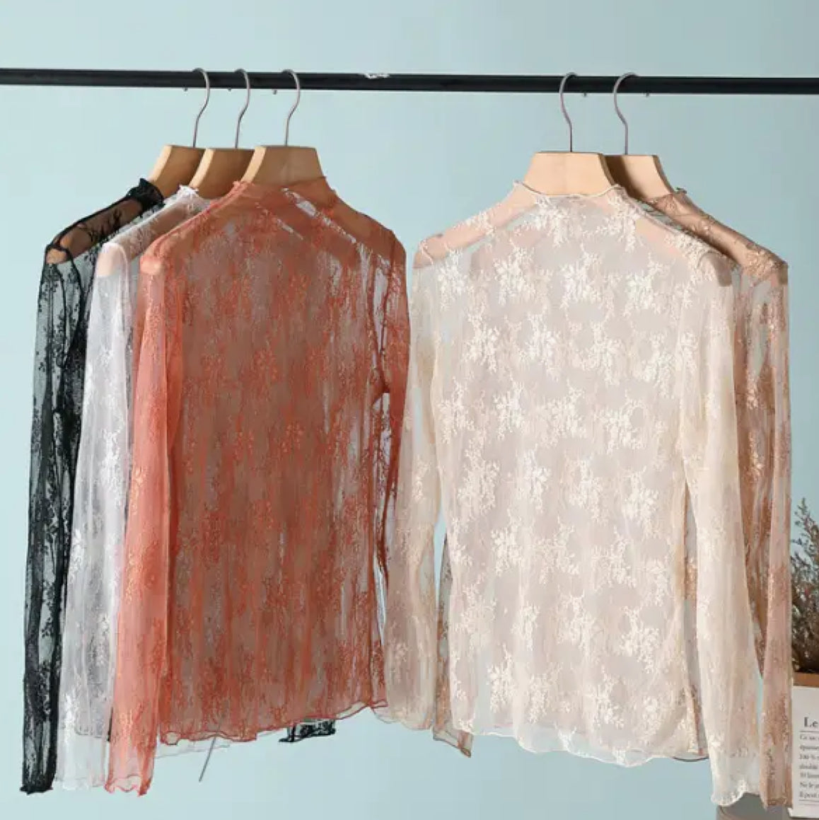 Lace Mesh Floral Shirt