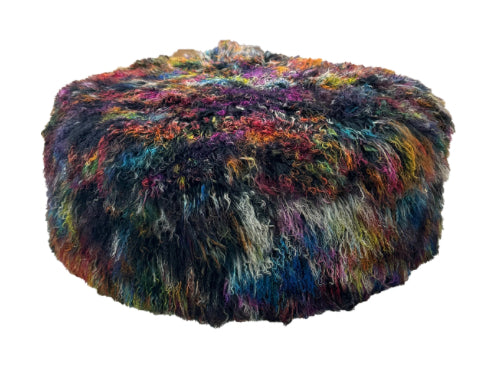 Tibetan Lamb Confetti Ottoman