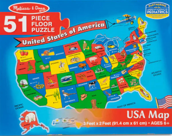 USA Map Floor Puzzle