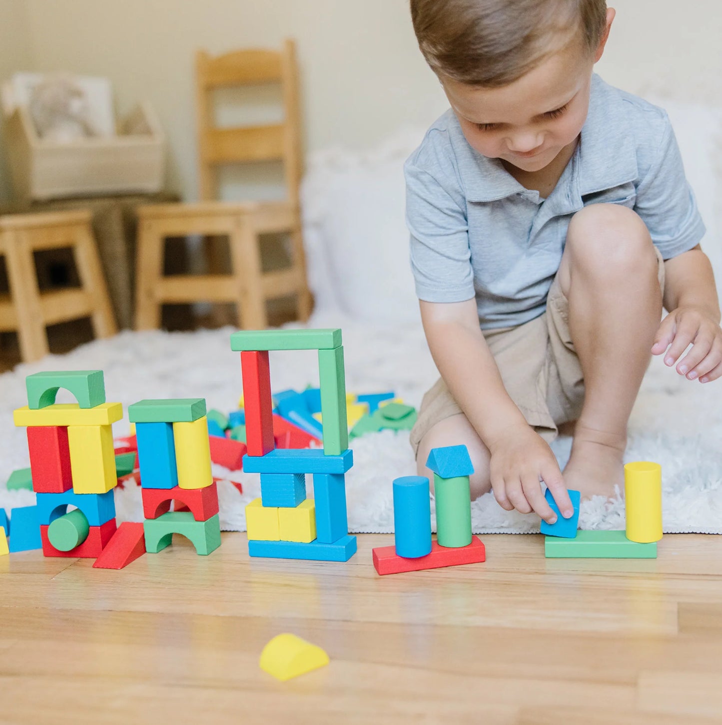 100 Piece Wood Block Set