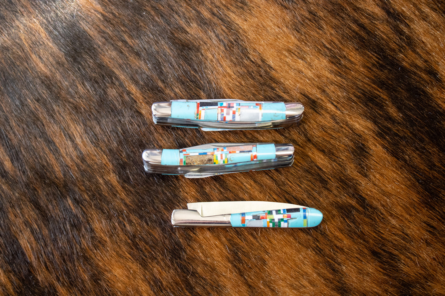 Southwestern Style Multi Inlay Knife