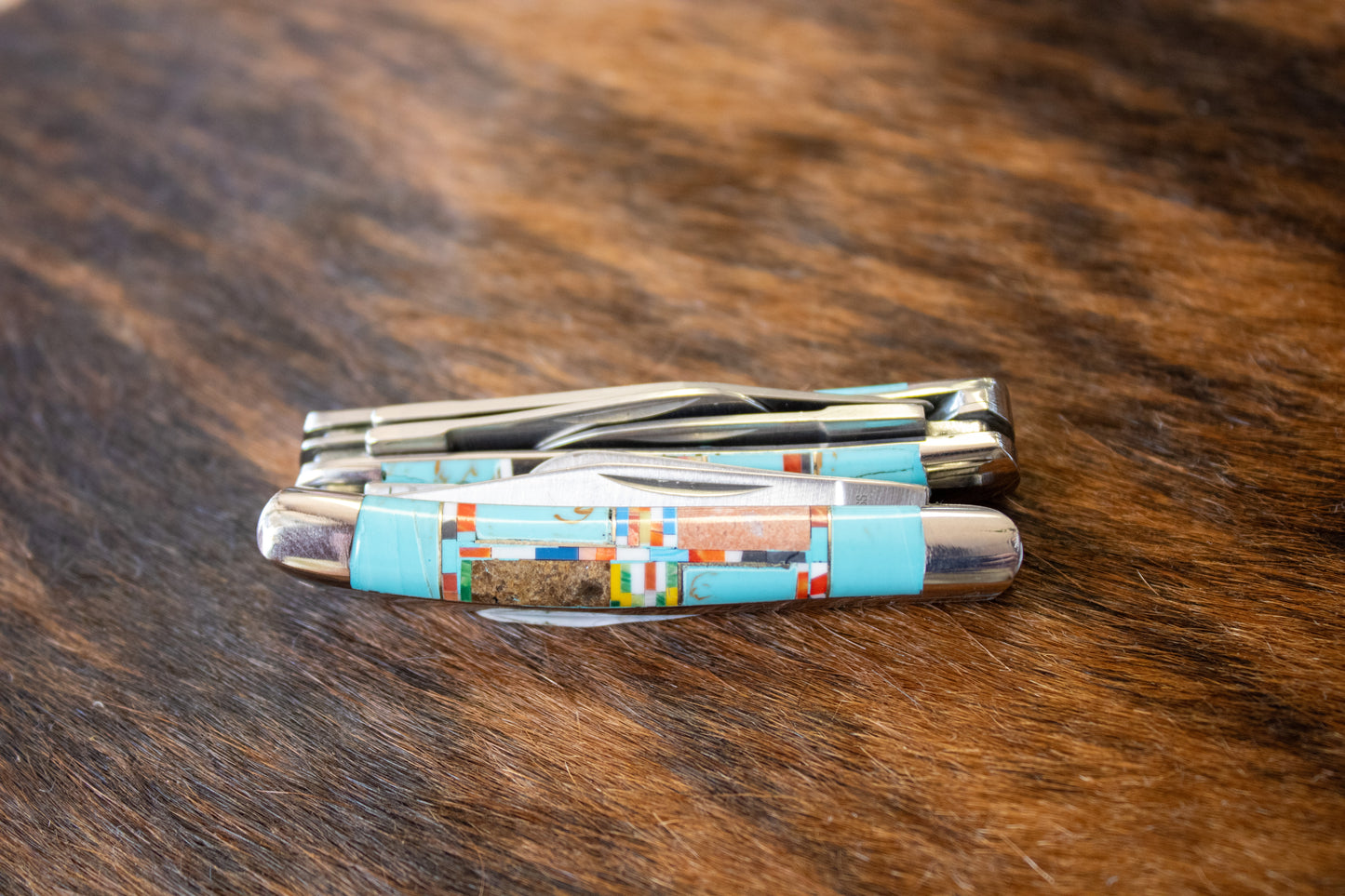 Southwestern Style Multi Inlay Knife