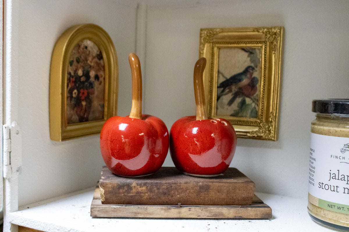 Stoneware Cherry Shakers Set