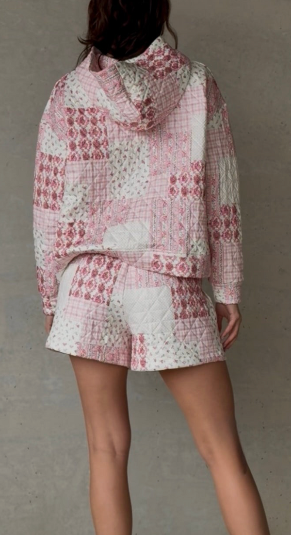 Patchwork Hoodie Set