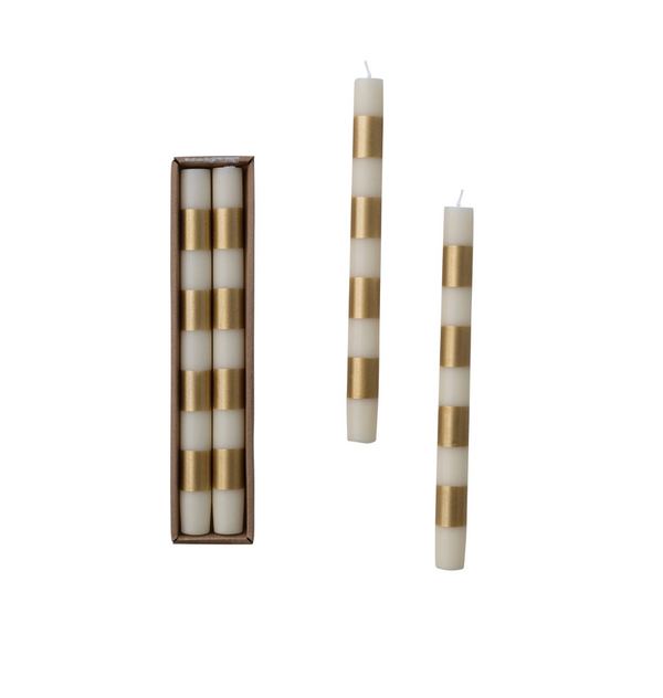 Striped Taper Candles