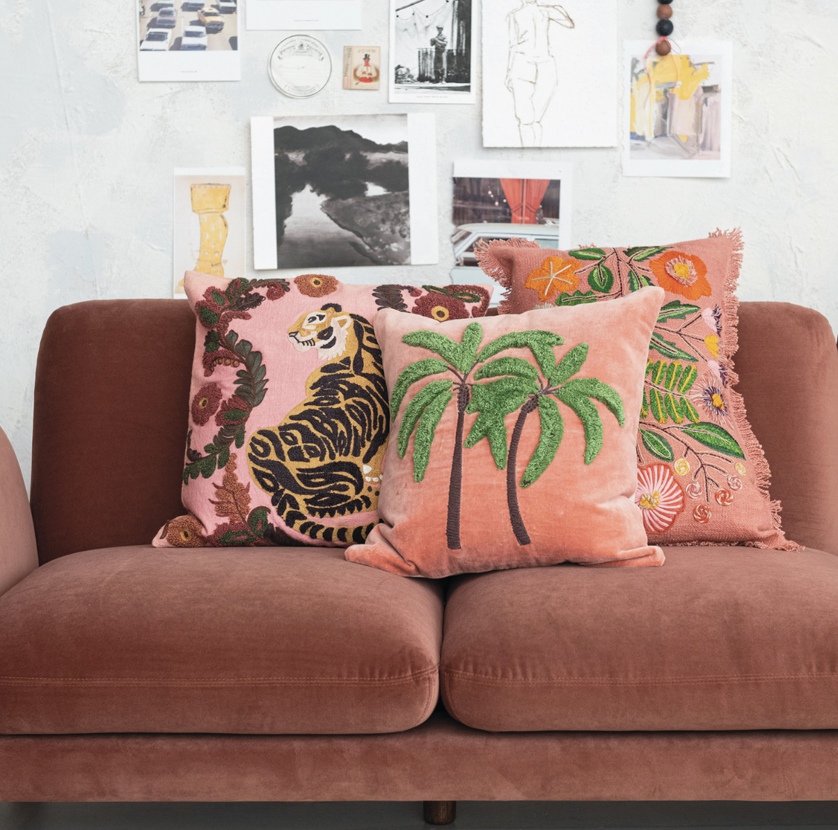 Tiger Floral Pillow