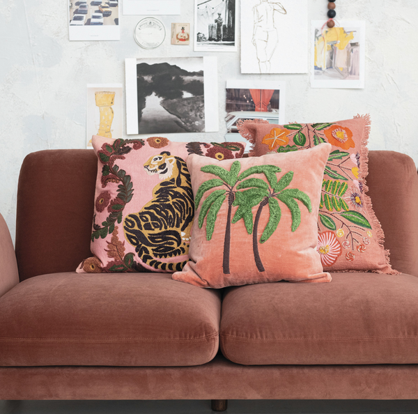 Tiger Floral Pillow