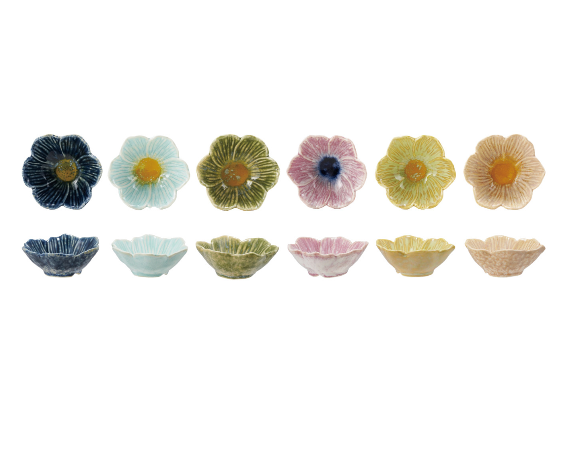 Stoneware Flower Bowl