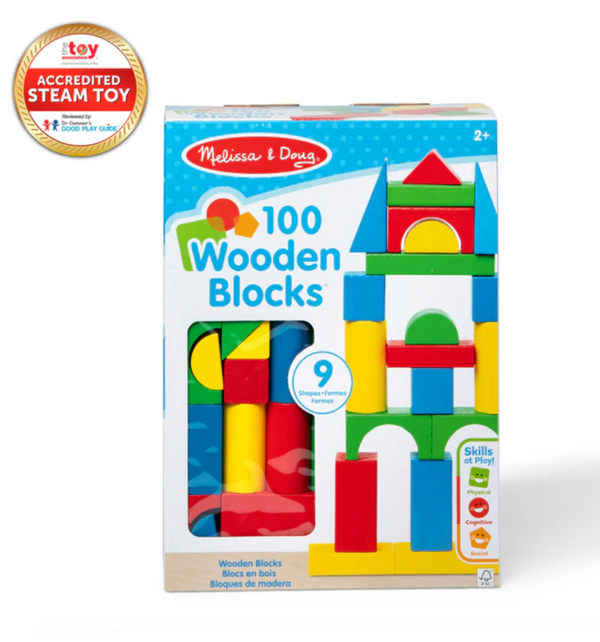100 Wood Blocks Set