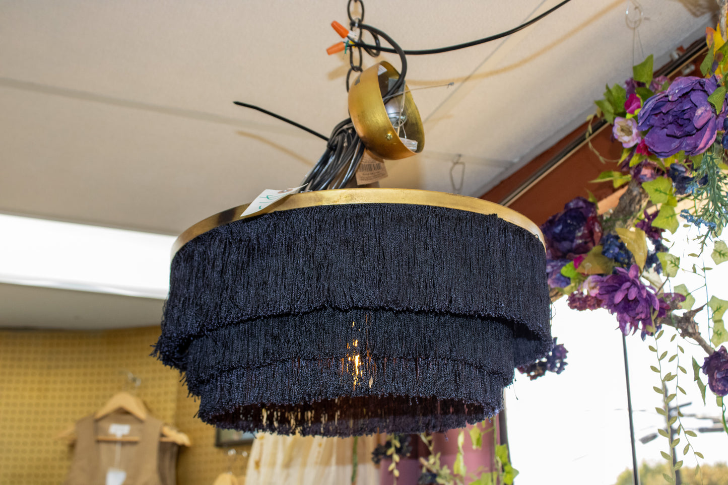 Black Fringe Chandelier